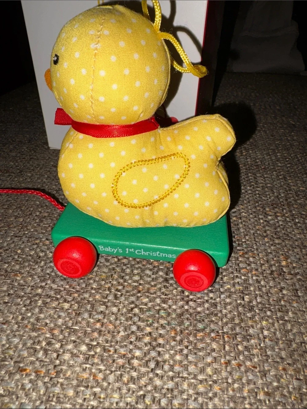 Retired Hallmark 2018 Yellow Polka Dot Duck Babies 1st Christmas BNWT